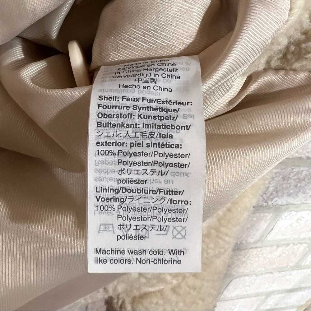 Madewell Sherpa Walton Shirt Jacket in Cream Size XS - Picture 12 of 13